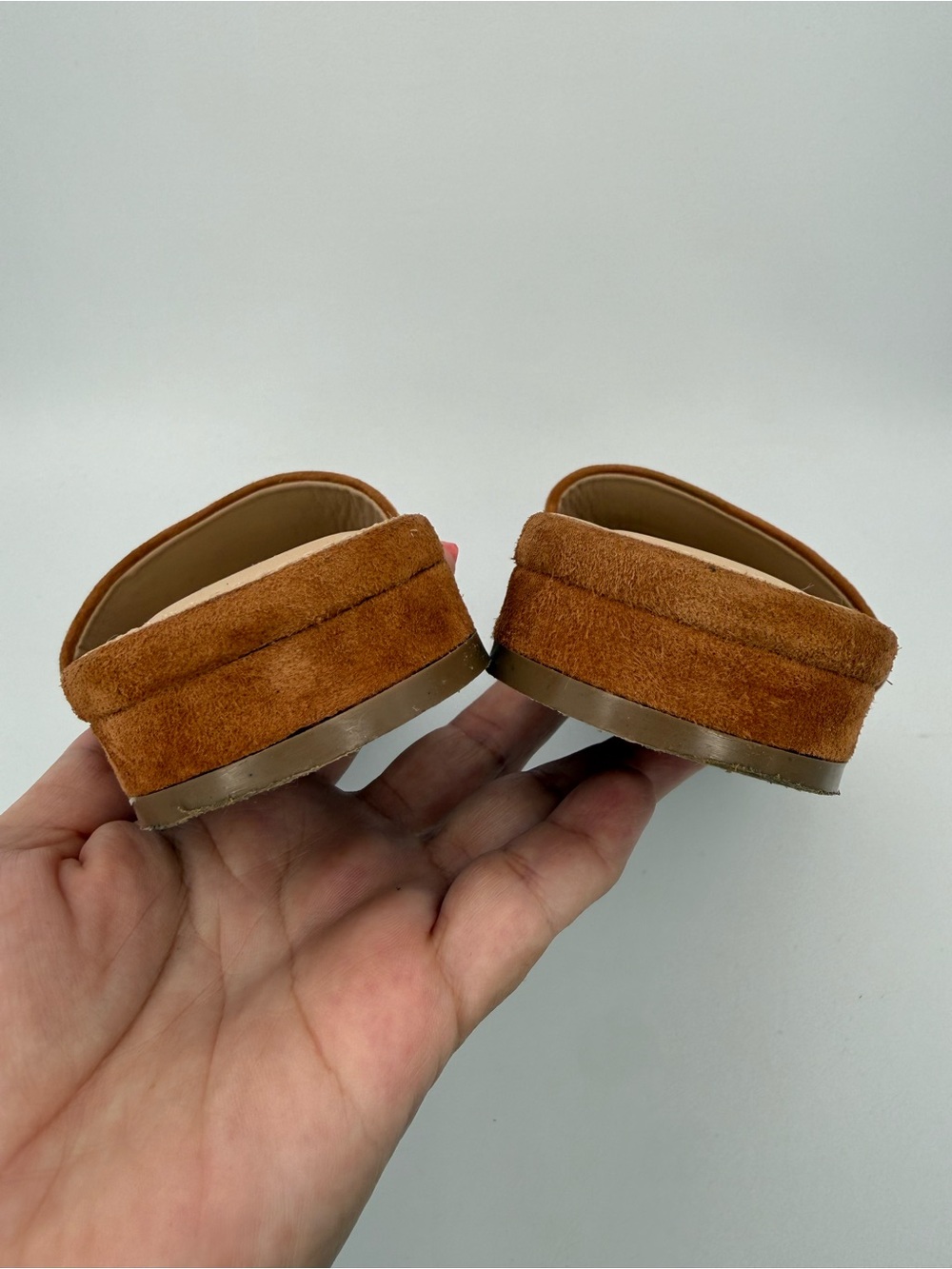 Jason Wu Brown Suede Leather Square Toe Slip on Slides Mules Sandal Luxury 8.5 - Picture 15 of 16